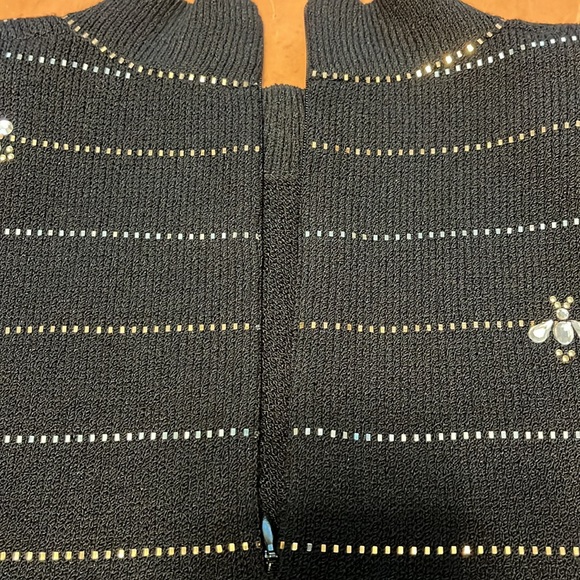 St. John Evening Sweater with Gold, Silver, and Crystal Accents - Picture 8 of 8